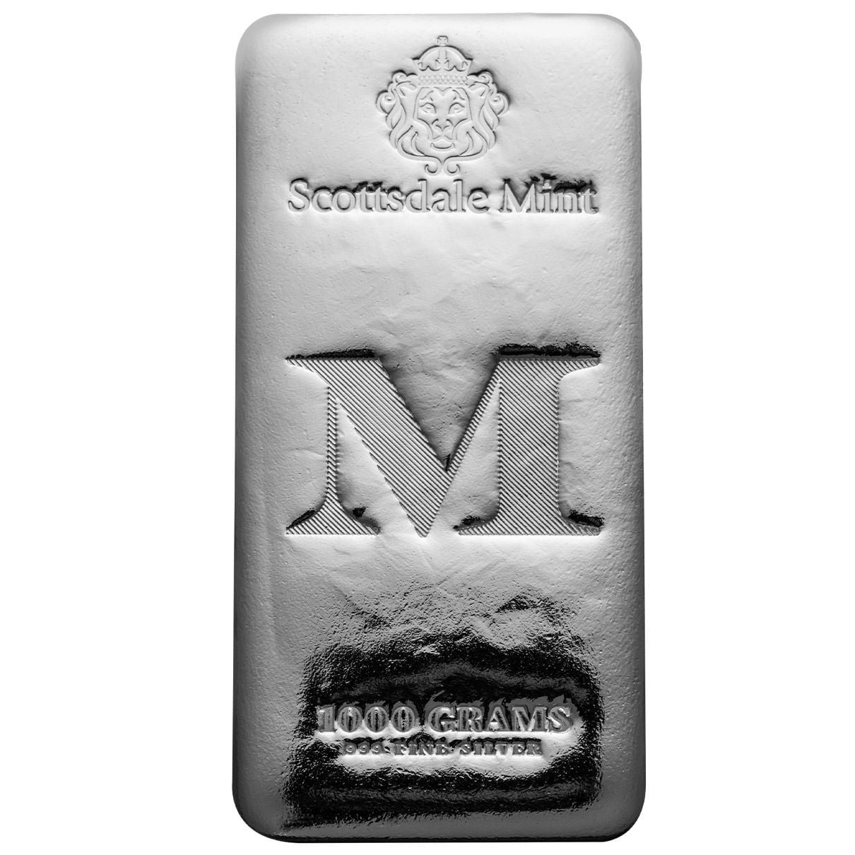 1 Kilo .999 Fine Silver Cast Bar - Scottsdale Mint Imperium Collection - M 1,000 grams