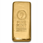 1 Kilo Cast-Poured Gold Bar - 9Fine Mint