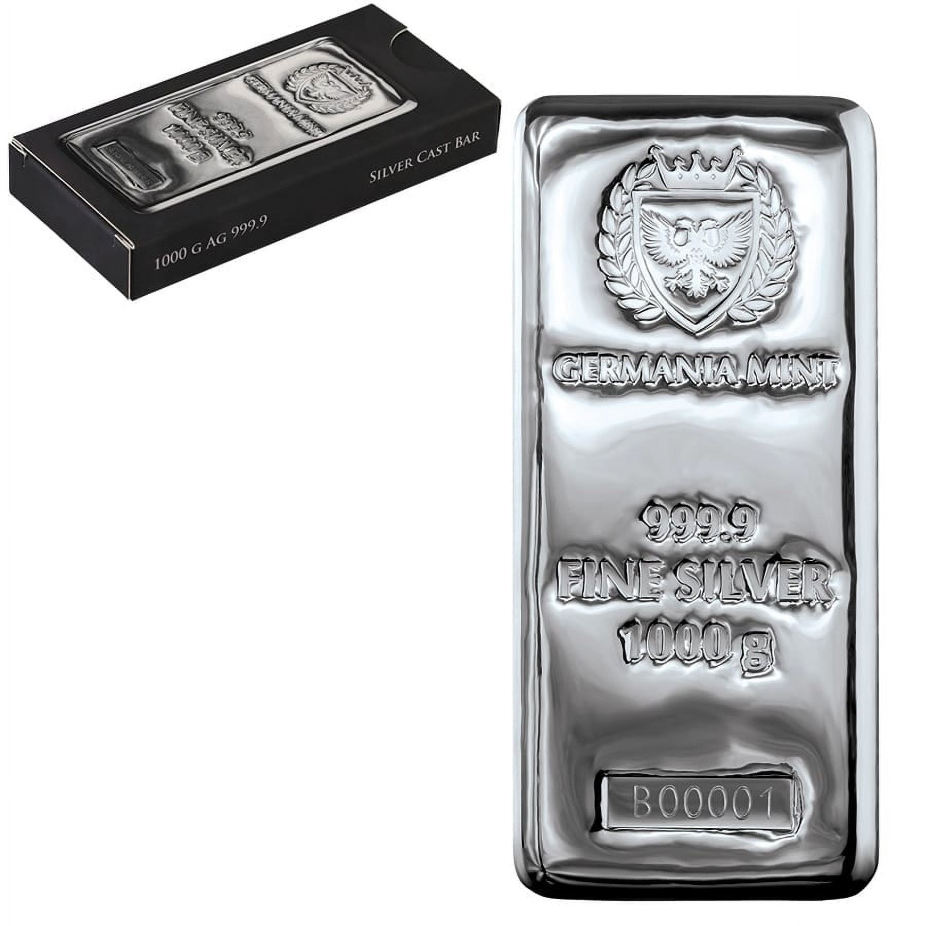 1 Kilo Germania Mint Silver Bar .9999 Fine (1000 gram)