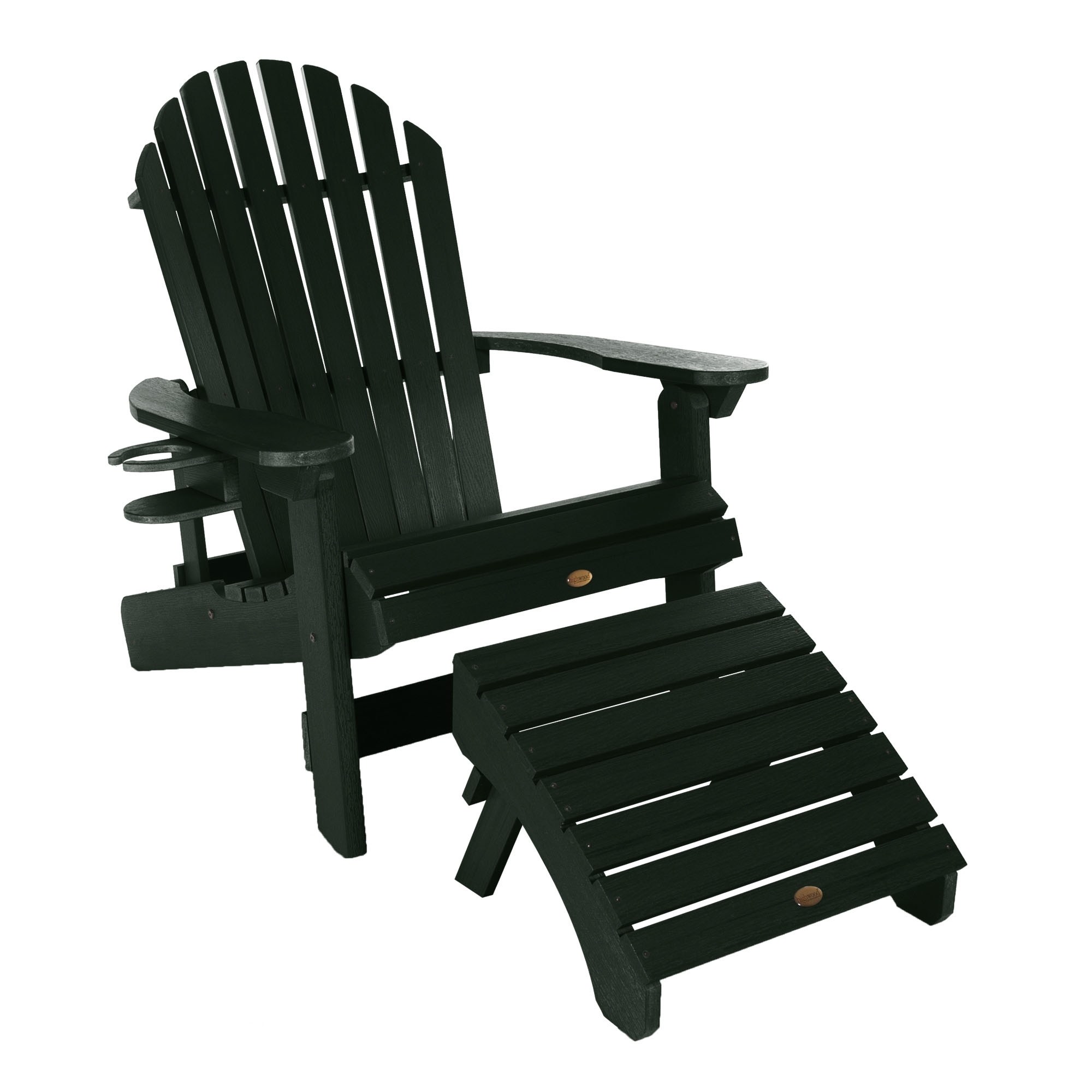1 King Hamilton Folding & Reclining Adirondack Chair with 1 Folding Ottoman and 1 Cupholder - image 1 of 6