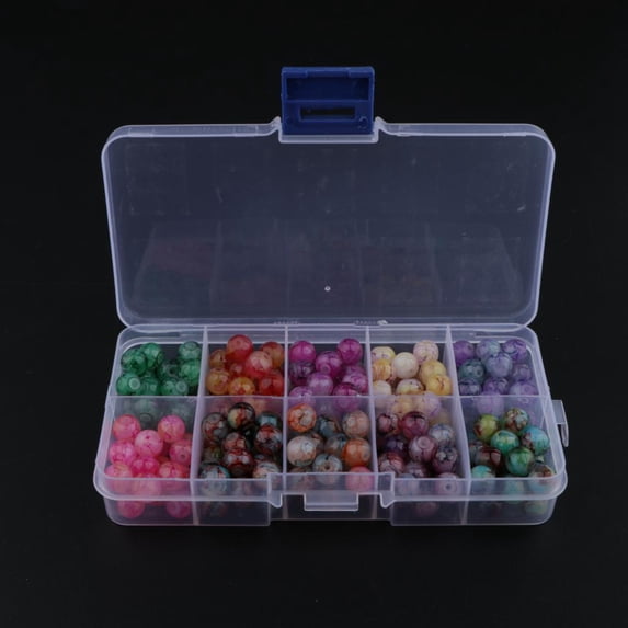 1 Kiste (About 200 pcs) 10 Color 8mm Round Mixed Beads Assortment Lot for Jewelry Making and Crafting