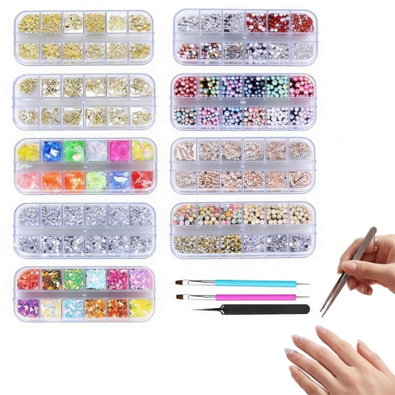 1 Kit 9 Boxes DIY Resin Gems Flatback Rhinestones for Bedazzling Craft Projects, 3mm Multicolor Sparkle Stones with Tweezers Pickup Pens Glue, Jewelry Making Supplies for Art Scrapbooking, By Harlik