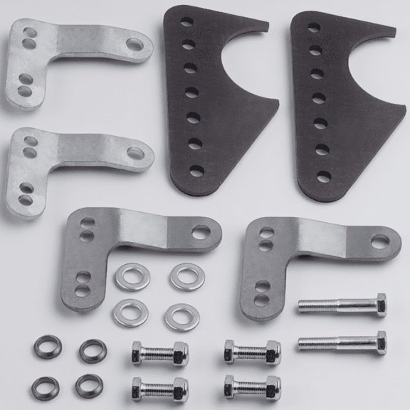 1-Kit Rear Lower Coil-Over Shock Mount Brackets Adjustable Steel Weld-On for 3-Inch O.D. Axle Tubes
