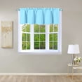 thumbnail image 1 of Gorgeous Home Linen Window Tier Short Valance Rod Pocket Sraight Thermal 54" Wide X 18" Length TVLO Light Blue, 1 of 5