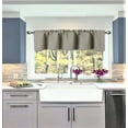 thumbnail image 1 of 1 Kitchen valance thermal taupe solid rod pocket blackout window dressing filtering TVLO size 54" wide X 18" length, 1 of 4