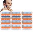 thumbnail image 1 of 1 Knife Handle + Orange 12 Blades Razor Blade Shaving Razor Blade Refills  Orange New Version, 1 of 8