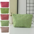 thumbnail image 1 of Under $1 Knitted Pencil Case Large Capacity Pencil Pouch Woolen Cosmetic Pencil Bag Striped Color Block Pencil Box Stationery Organizer for College Office Travel Desk Supplies by PALIFEUR, 1 of 9
