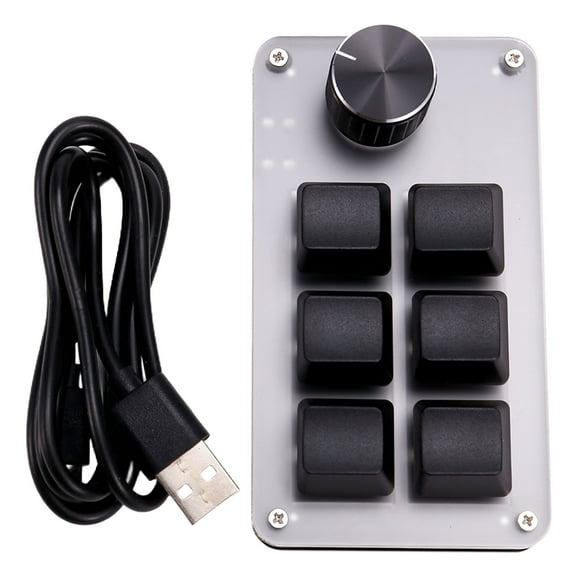 1 Knob Copy Paste Mini Button Wired RGB Mini Mechanical Keyboard