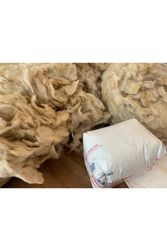 1 LB. 100% Natural Sheep Wool Hand Washed - Very Soft - Long Fibers