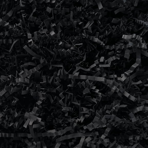 1 LB Black Crinkle Paper Filler for Gift Wrapping Birthdays Weddings Valentines Day Holiday Party Decorations Packing Paper