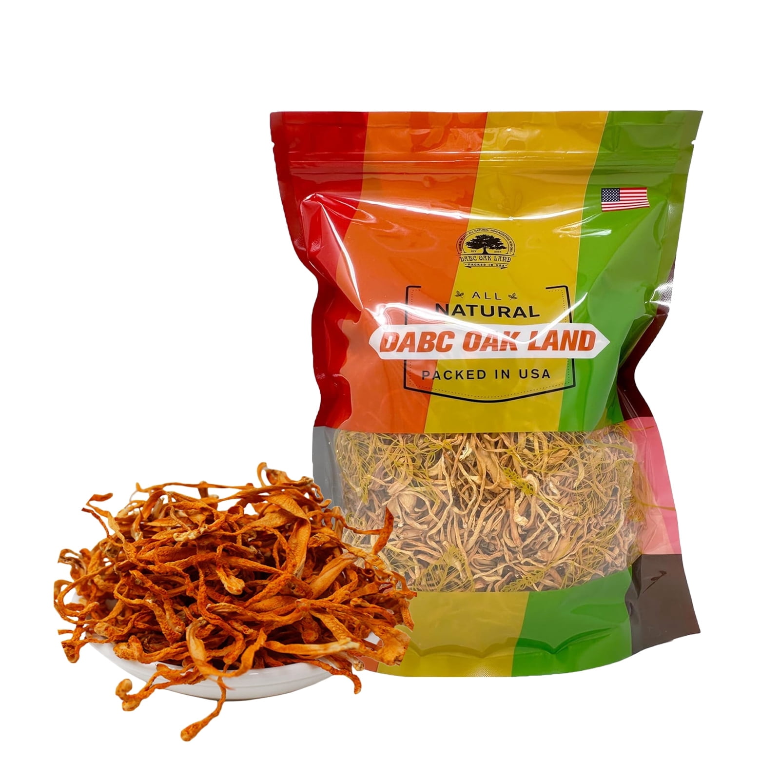 1 LB Cordyceps Flower, 100% Natural Dried Cordyceps Mushroom Supports Energy Immune Function for Soup Cooking Cooling 8oz/Bag x 2
