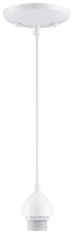 Mini Adjustable White Pendant Light with Brushed Nickel Accents