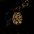 1 Lamp, Outdoor Pendant Light Hollowed Out Lamp Imitation Cloth Pattern