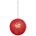 thumbnail image 1 of Red Bamboo, Rattan And Ball Chandelier Individual Creativity Spherical Nest Lampshade, 1 of 8