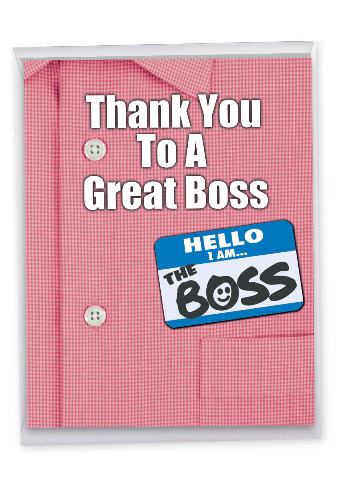 Jumbo Boss's Day Card "To A Great Boss" - 8.5x11 Inch Oversized Greeting Card With Envelope