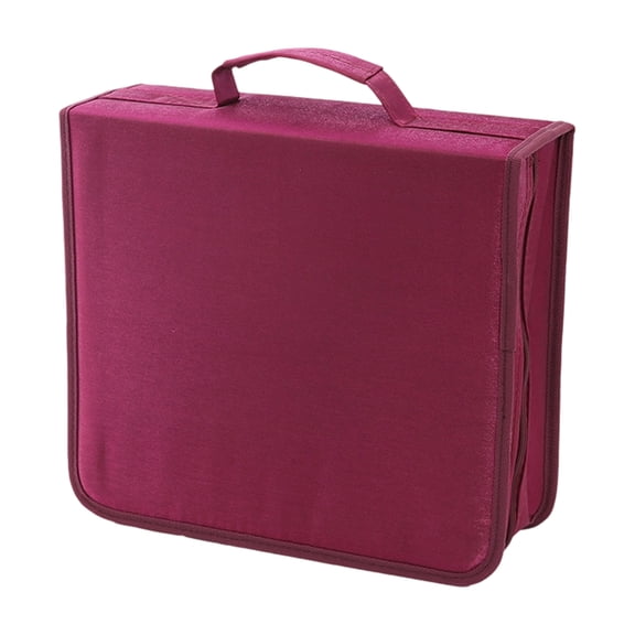 1. Large Capacity Disc Storage Case Holds 256/384 CDs, Lightweight Portable with Handle, Fabric Binder Box