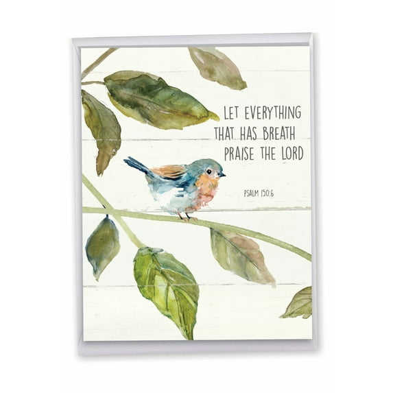 1 Large Congratulations Greeting Card (8.5 x 11 Inch) - Scripture Birds Congratulations J7108ICGG