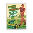 thumbnail image 1 of 1 Large Funny Happy Birthday Greeting Card (8.5 x 11 Inch) - Kick Grass Birthday Father Card J9725, 1 of 6