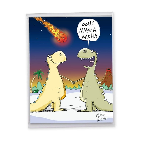 1 Large Funny Happy Birthday Greeting Card (8.5 x 11 Inch) - Make a WiSh-thday Card J9735