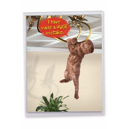 1 Large Funny I'm Sorry Greeting Card (8.5 x 11 Inch) - Huge Mistake Sorry Card J9704