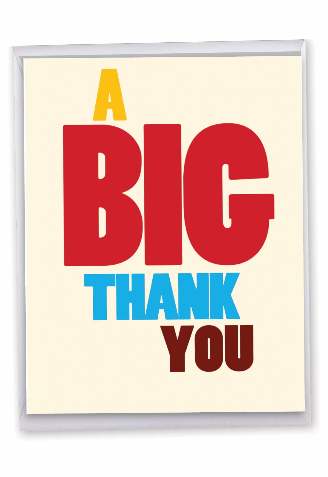 Jumbo 'Thank You' Greeting Card with Envelope (8.5 x 11 Inch) by