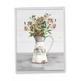 thumbnail image 1 of 1 Large Merry Christmas Greeting Card (8.5 x 11 Inch) - Jolly Jugs-Holly Merry Christmas J9547DXSG, 1 of 6