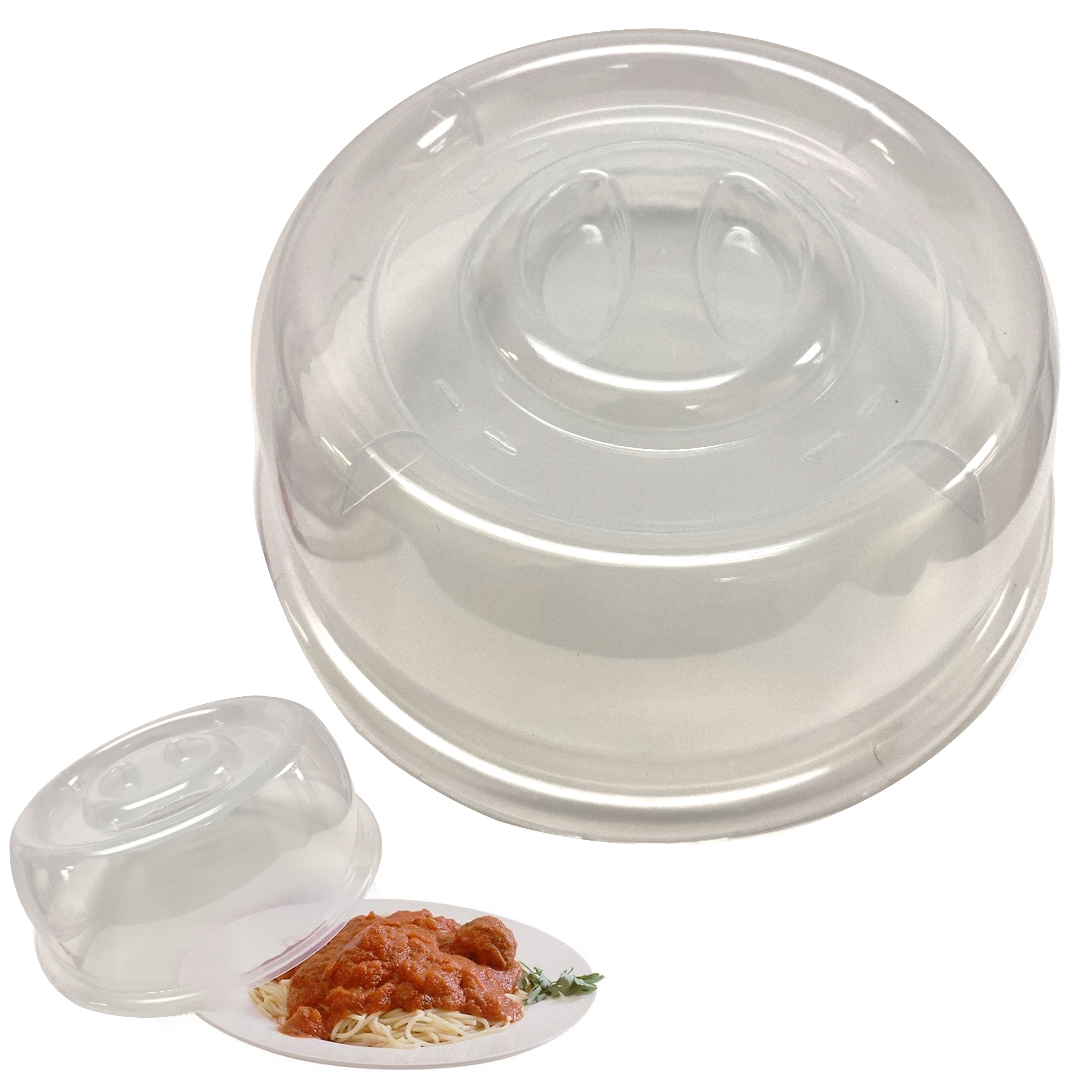 1 Large Microwave Plate Covers Steam Vent Plastic Food Dish Splatter 1-large-microwave-plate-covers-steam-vent-plastic-food-dish-splatter