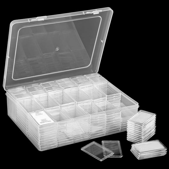 1 Large Silver Bar Case and 100 Divider Boxes for Coin & Silver Bar Collection, Transparent Storage, Stackable, Large Capacity, Secure Locking Lid