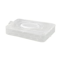 1-Layer Plastic Egg Container,deviled egg carrier,deviled egg holder,deviled egg tray with lid,Fridge Stackable Portable Clear Storage Egg Platter for Party Picnic Travel