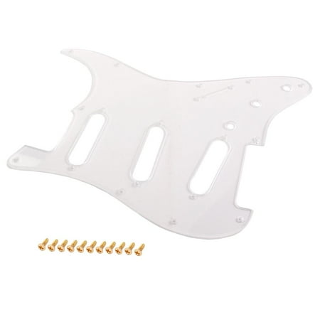 1 Layer Transparent PVC Guitar Pickguard 11 Holes for Guitar Accessories in ST Style