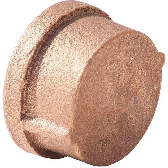 1" Lead Free Brass Cap, FNPT, 125 PSI, Import