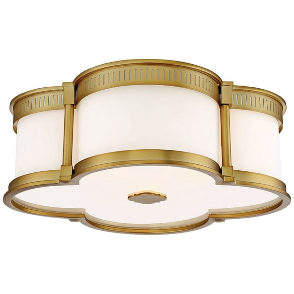 1 Led Flush Mount In Transitional Style 5.75 Inches Tall By 16.25 Inches Wide-Liberty Gold Finish Minka Lavery 824-249-L