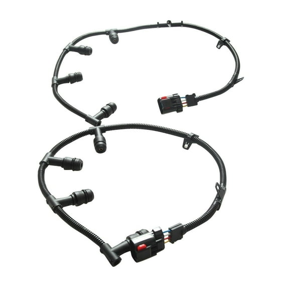 1 Left + 1 Right Glow Plug Harness For 2004-2010 Ford 6.0L Diesel F250 F350 E250 4C2Z12A690AB, 4C2Z12A690BA, 4C2Z-12A690-AB, 4C2Z-1