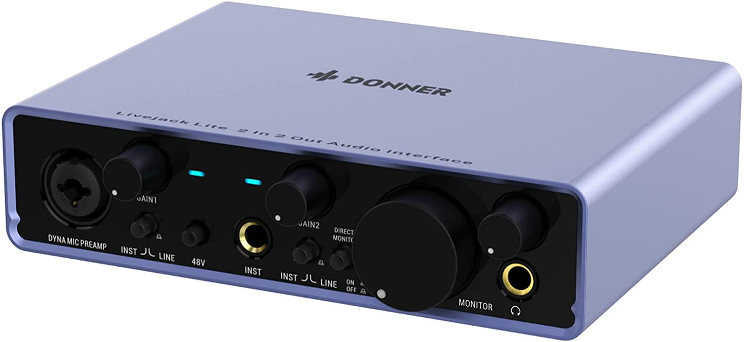 1 Left Donner Audio Interface, USB Audio Interfaces, 24-bit/192 kHz ...