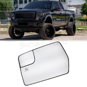 1  Left Driver Side Heated Mirror Glass with Backing For Ford F150 2011-2014