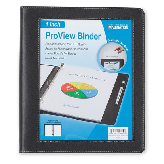 1" Legacy Pro View 3 Ring View Binder Single