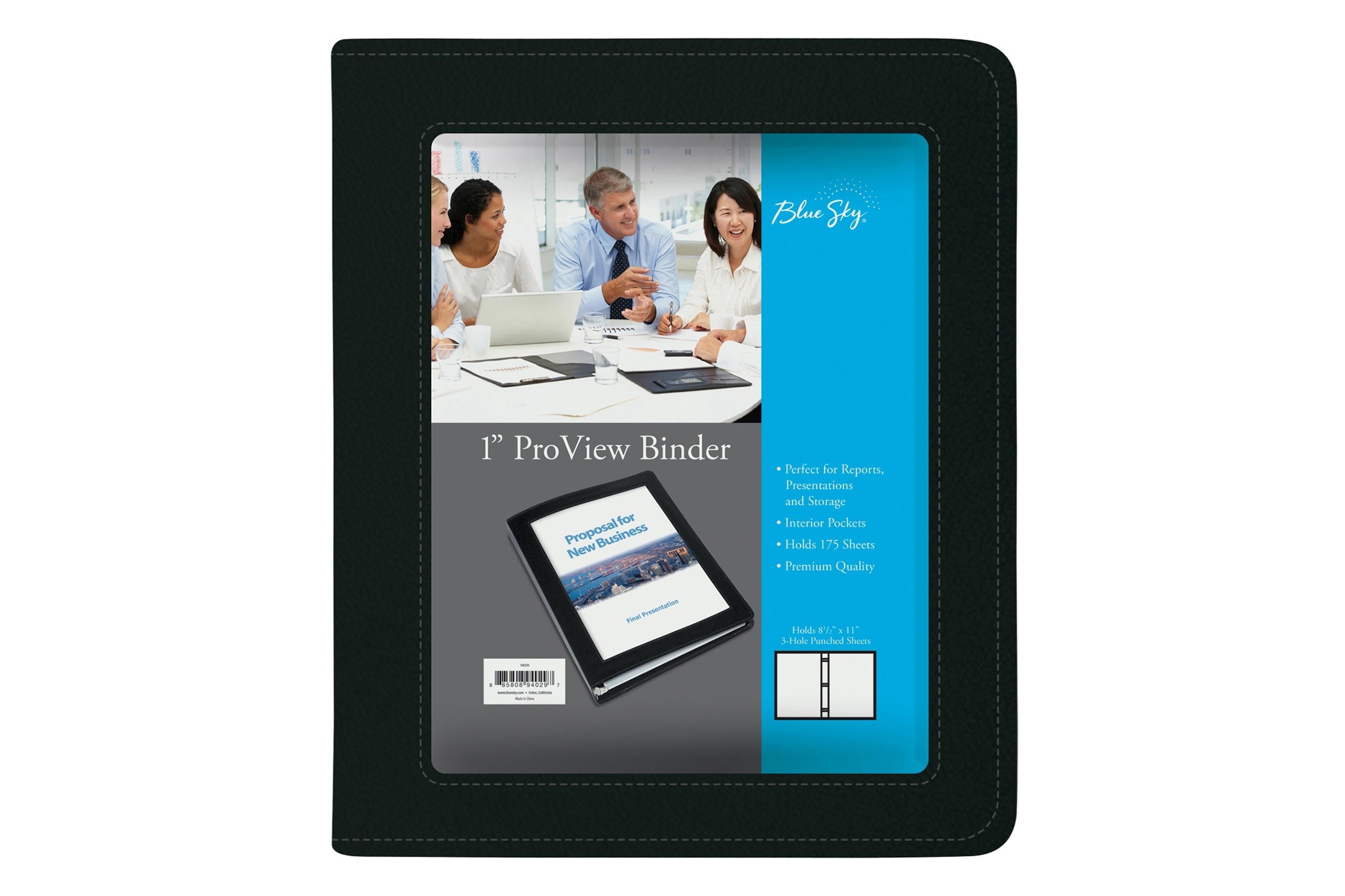 BLUE SKY 1" Legacy Pro View 3 Ring View Binder Single