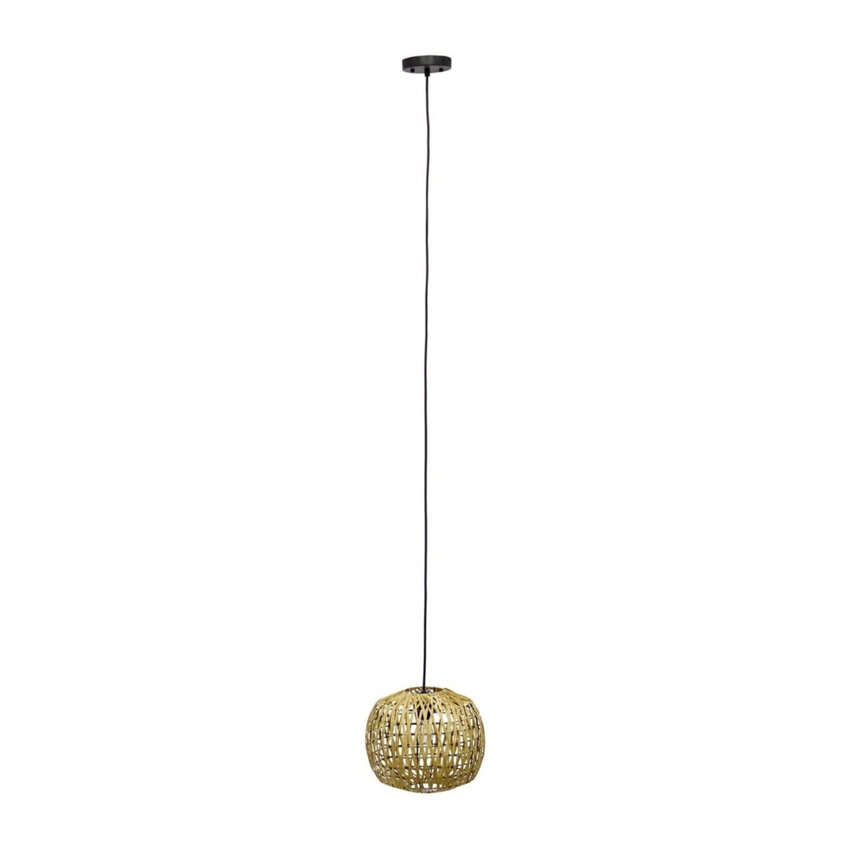 Bohemian Farmhouse 11.38" Woven Paper Rope Pendant Light