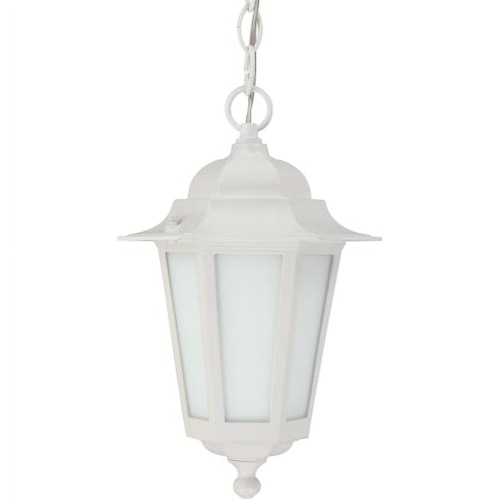 1 Light - 13 in. CFL Hanging Lantern - Satin White Glass - image 1 of 2