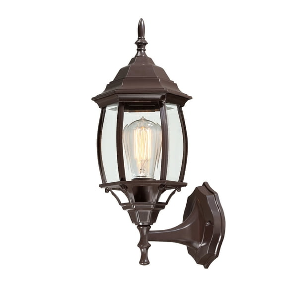 1-Light 16.85-in Bronze Outdoor Wall Lantern Sconce