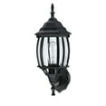 thumbnail image 1 of 1-Light 16.87-in Matte Black or White Outdoor Wall Lantern Sconce Black, 1 of 5