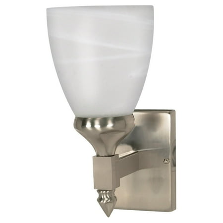 1 Light - 5 in. Vanity - Sculptured Glass Shades