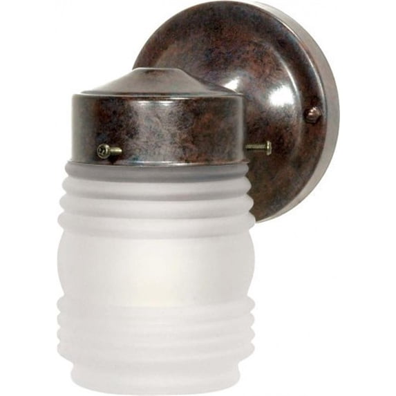 1 Light - 6" - Porch, Wall - Mason Jar w/Frosted Glass