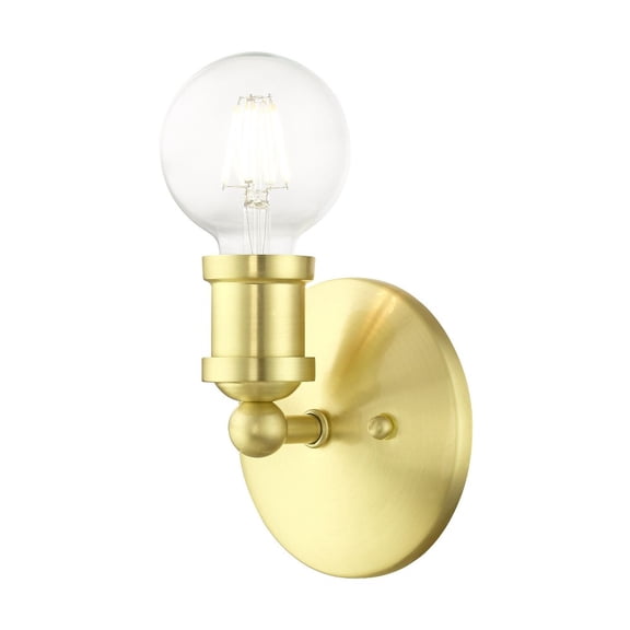 1 Light Ada Bathroom Light in Transitional Style-5.25 inches Tall and 5 inches Wide-Satin Brass Finish Bailey Street Home 218-Bel-4821219