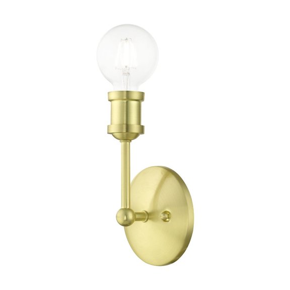 1 Light Ada Bathroom Light in Transitional Style-8.5 inches Tall and 5 inches Wide-Satin Brass Finish Bailey Street Home 218-Bel-4821238