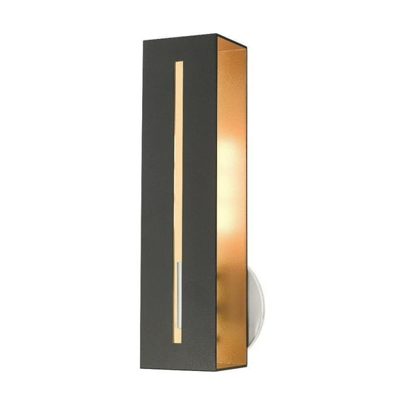 1 Light Ada Wall Sconce in Contemporary Style 5 inches Wide By 14 inches High-Textured Black Finish Bailey Street Home 218-Bel-4363339