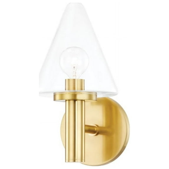 1 Light Bath Vanity In Vintage And Transitional Style-10.25 Inches Tall And 5.75 Inches Wide-Aged Brass Finish Mitzi H540301-Agb