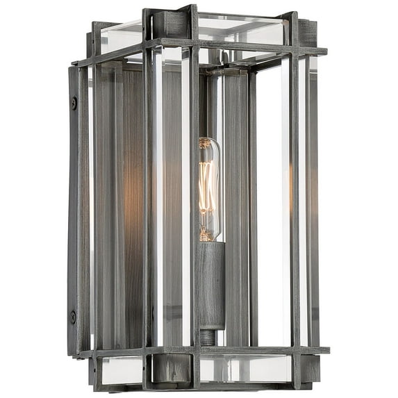 Langen Square Bathroom Vanity Light in Painted Antique Nickel