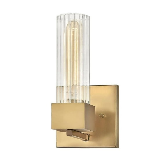 1 Light Bathroom Vanity in Mid-Century Modern Style 5 inches Wide By 10 inches High-Heritage Brass Finish Bailey Street Home 81-Bel-3088123