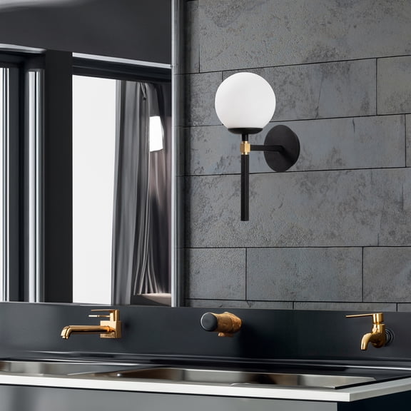 1 - Light Black Wallchiere Wall Sconce